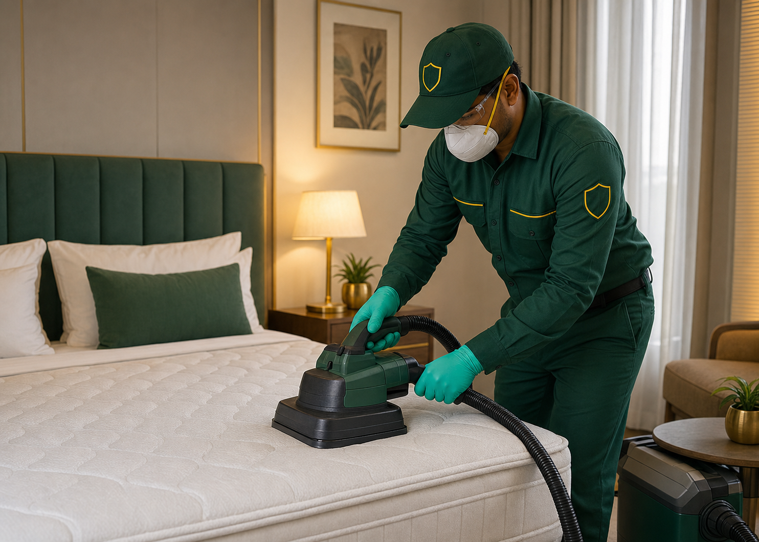 Bed bug treatment with professional heat equipment